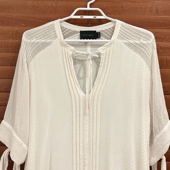 Birgitte Herskind Silk Caisa Swiss Dot Short Sleeve Blouse - Picture 5 of 16